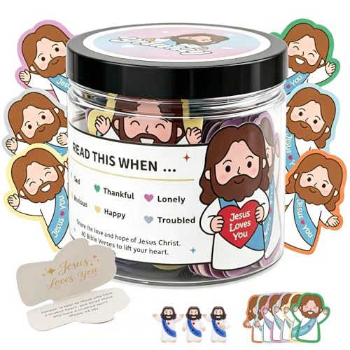 Yelakey Positive Jesus Bible Verse Jar 60 Daily Scripture Cards Gifts