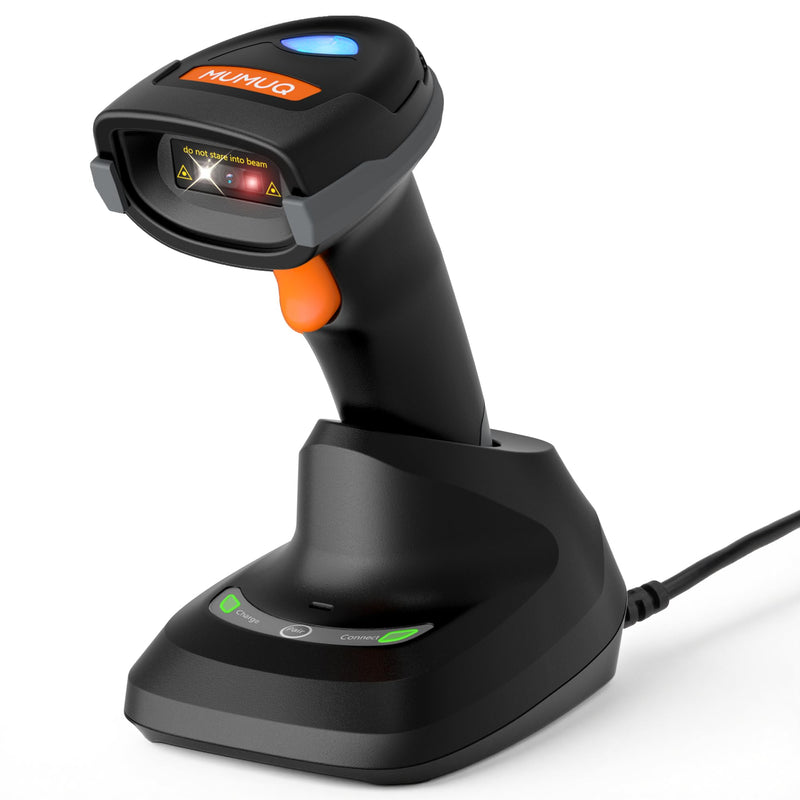 Wireless Barcode Scanner, 2D 1D Bluetooth Scanner Handheld Bar Code Reader for Tablet iPhone iPad Android iOS PC POS with Charging Dock