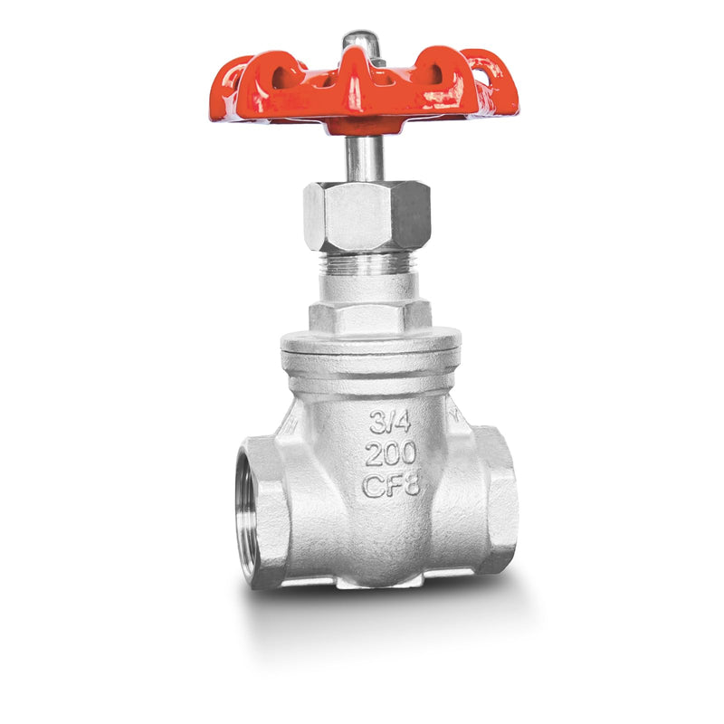 [Australia - AusPower] - NPT 1/2" Stainless Steel Gate Valve, Female x Female Thread Heavy Duty Manual Rotary Sluice Valve with Wheel Handle for Water, Oil, Gas, Industrial Plumbing, and HVAC Systems (1/2", DN15) 1/2"-NPT 
