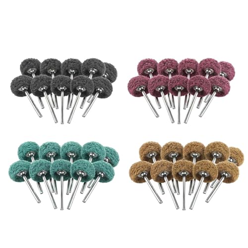 Pack of 40 Sanding Discs Polishing Sanding Disc, 25 mm Diameter with 3 mm Shaft for Dremel, for Rotary Tools and Cordless Screwdrivers, Industrial Material Sanding Attachments in 4 Grits (40 Pieces) 40 pieces.