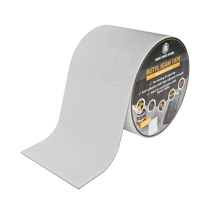 HSS Liquid Rubber Seam Tape N3+ nonwoven Fabric, Waterproof, airtight, Weather Resistant for Joints, RV, Roofs, Windows 4 inch x 50 feet