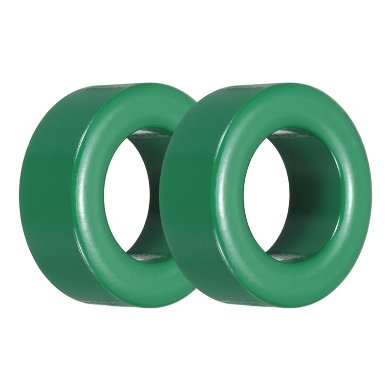 QUARKZMAN Toroidal Ferrite Core RFI EMI Noise Reduction Cable Clip ID 38 mm 1.5 Inch Manganese Zinc Ferrite for Electronic Devices Industrial Green Pack of 2 | RFI EMI Noise Reduction Cable Clip, For Electronic Devices Industrial