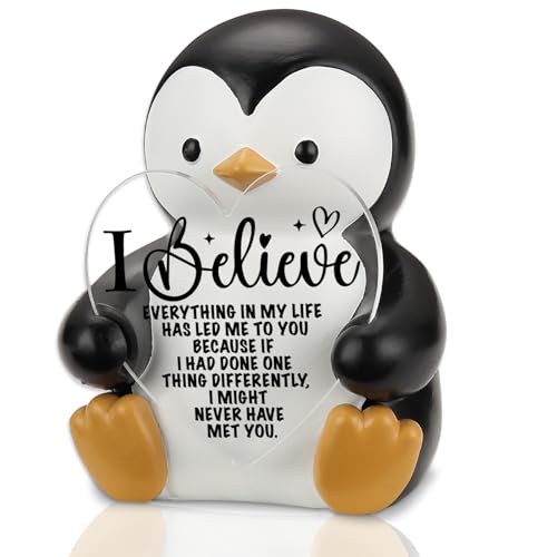 THRXOBN Destiny's Path Penguin Statue Gift, Fateful Love Present for Husband from Wife, Soulmate Journey Keepsake for Husband, Romantic Home Office Decor WQ11 Husband10
