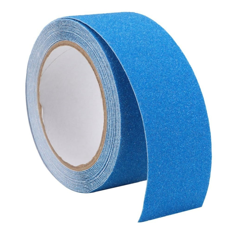 Anti-Slip Adhesive Tape 2inch x 16.4ft – PVC Safety Floor Grip Tape for Stairs, Tile, Shower, Bathtub - Extra Non-Skid Surface(Blue) Blue
