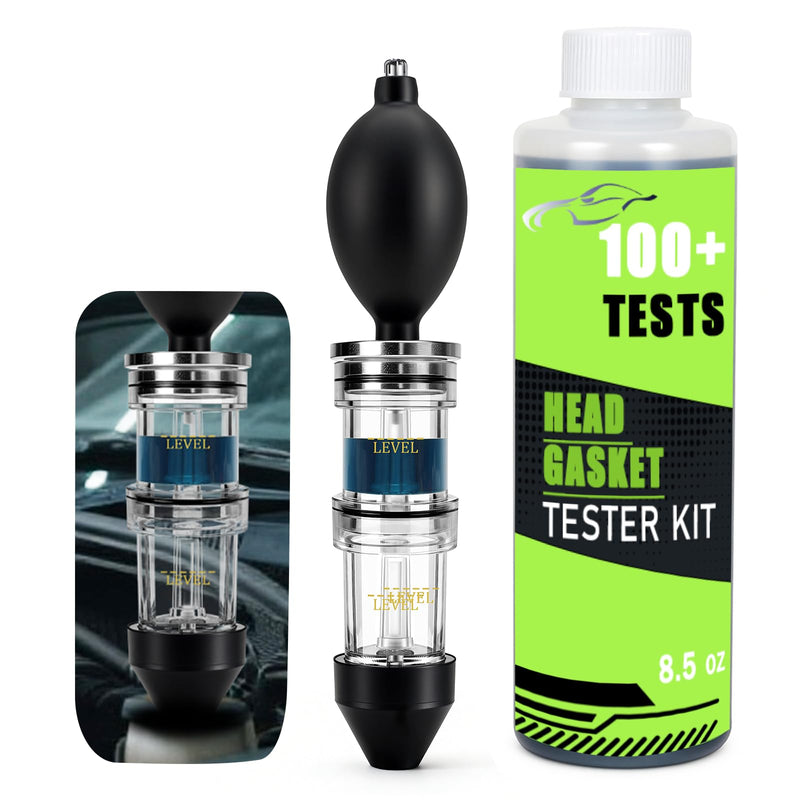[Australia - AusPower] - Dual-Chamber Head Gasket Tester Kit,Accurately and Quickly Detects Leaks in Head Gasket,Combustion Leak Tester—Compatible with Most Gasoline/Diesel Vehicles Models,Saves Time and Repair Costs 