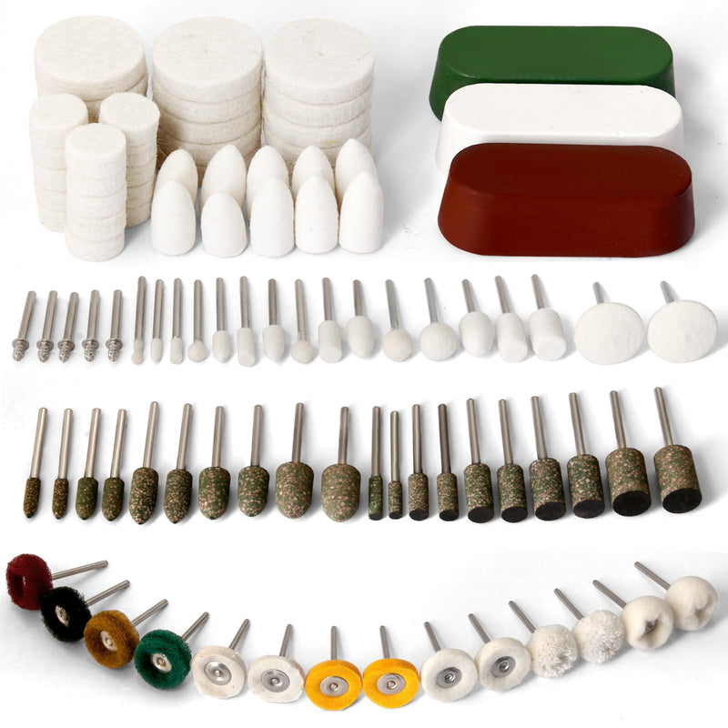 99PCS Buffing Wheel for Dremel Polishing Kit, HOMEIDOL 1/8" Shank Polishing Bits for Dremel Tool Accessories with Polish Compound, Abrasive Buffing Wheel, Rotary Tool Polishing Kit for Metal Rock