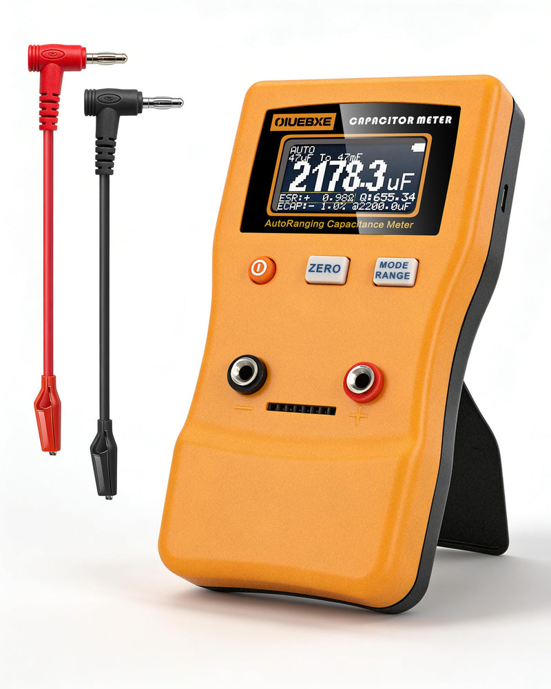 CapMaster 470F Digital Capacitor Tester with ESR Estimation, 0.01pF–470F Capacitance Meter for HVAC & Appliance Repair,±1%–±12% Accuracy, Auto Range