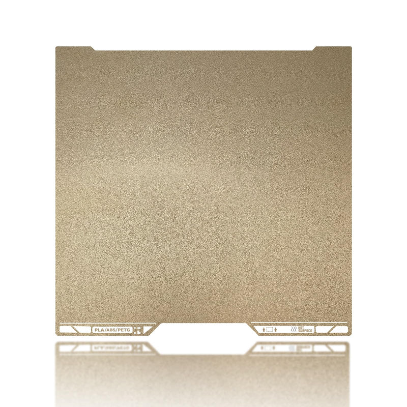 335x325mm Gold PEI Build Plate for Bambu Lab H2C/A2L, Double Sided Textured PEI Flexible Spring Steel Platform Heated Printing Bed for Bambu Lab H2C/A2L 3D Printer 335x325mm Dual-side Textured