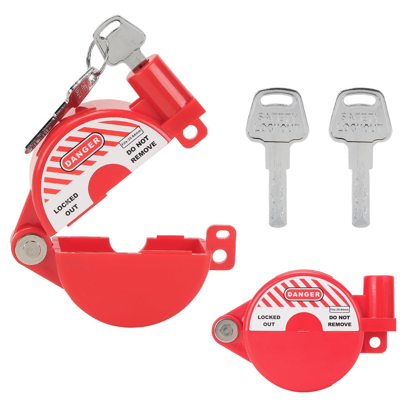 TOKCKYL Self-Locking Gate Valve Lockout Device, Hose Bib Lock for Water Spigot/Outdoor Water Faucet/Propane Tank, Suited for 1 to 2-1/2 in Dia Valve Handles, OSHA Compliant(2 Pack) New 2 Pack