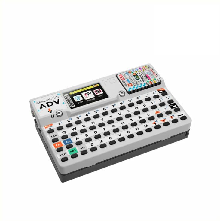 M5Stack Cardputer Adv Version (ESP32‑S3) Official Cardputer Av Kit - ESP32-S3 Based Card-Size Programmable Pocket Computer with 56-Key QWERTY Keyboard, 1.14" IPS Display, Extended
