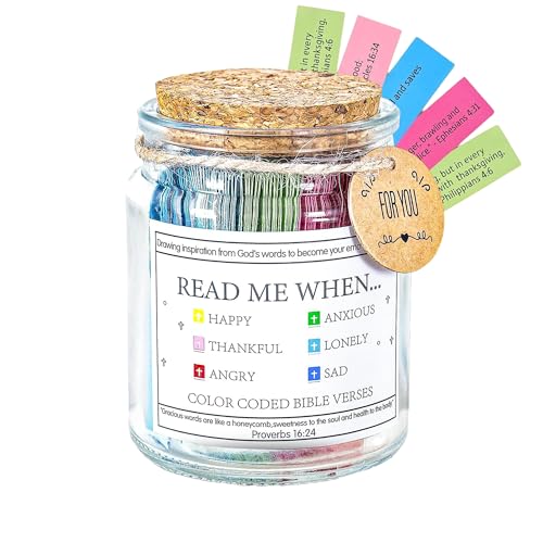 Bible Verse Jar, Read Me When Scripture Jar Gift for Women Men Style 1
