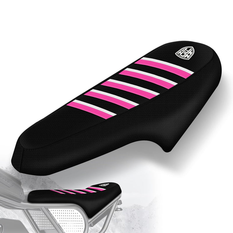 Ribbed Ebike Seat Cover Compatible with Ridstar Q20 Electric Bike Non-Slip Waterproof Anti-UV Protect Seat Cushion (Pink White) Pink White