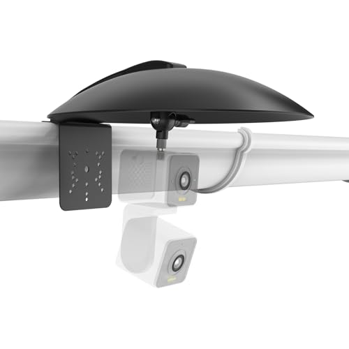Sun Rain Shade Cover with Gutter Mount WYZE Cam Pan V1/V2/V3/V4/Duo Cam Pan,eufy Indoor Cam,Blink Mini Pan,TP-Link Tapo Pan,Kasa Pan/Tilt and All Outdoor Security Cameras with 1/4 Screw