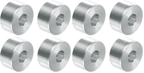 uxcell aluminum spacer, 3/8-inch bore, 1-inch outer diameter, 1/2-inch length, round metal standoff bushing