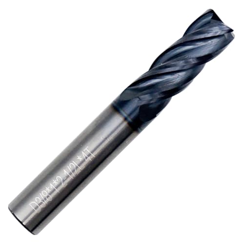 Smo.Coinn 3/8-inch carbide square nose end mill cutter with four flutes and drill bit design