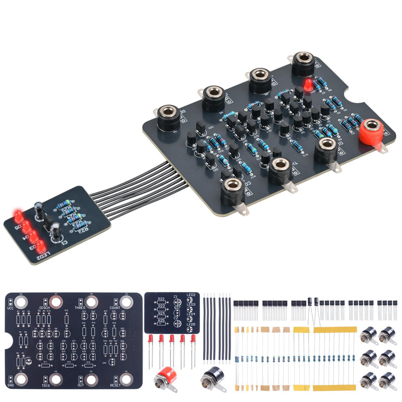 NE555 Timer Soldering Kit for Beginners, BANRIA DIY Soldering Exercise Set with Through Plug-In Components, Breathing LED Circuit, Timer Module, Soldering Exercise Board for School Electronics | DIY Löten Übungsset mit Durchsteckbauteilen, Atmender LED...