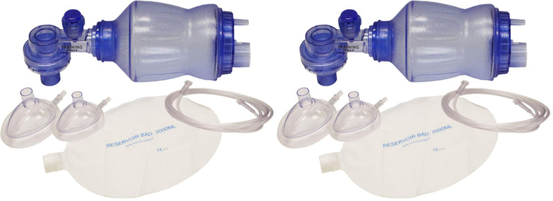Training Bag Valve Mask (BVM) for CPR Training, Infant Size, Single, Mesh Bag, BVM-3021-001 (Pack of 2) Infant (Pack of 2)