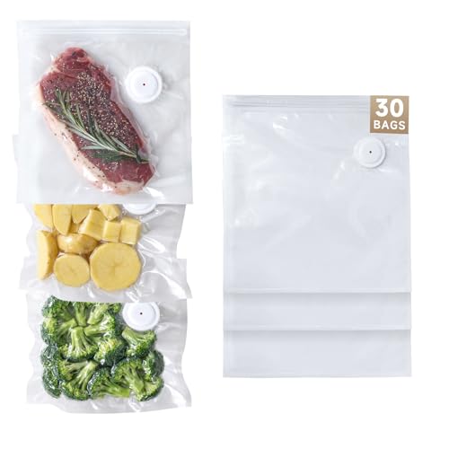 DREAME VH20 Vacuum Sealer Bags (11.81 * 13.39in), 30 Pcs, Food Storage, Large large(11.81*13.39in)