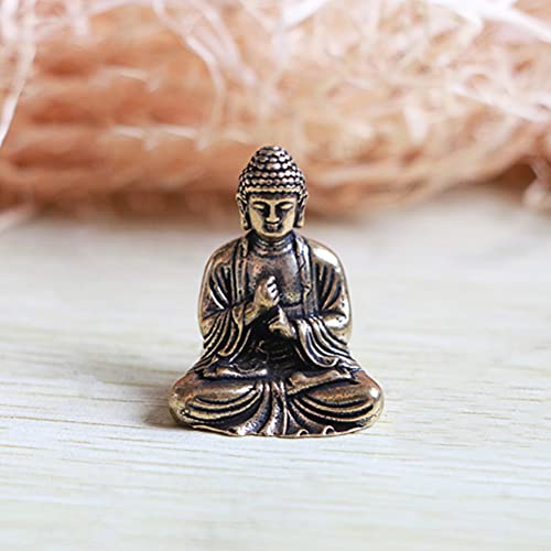 Pure Brass Miniature shakyamuni Buddha Decoration Home Decor Miniature Figurine