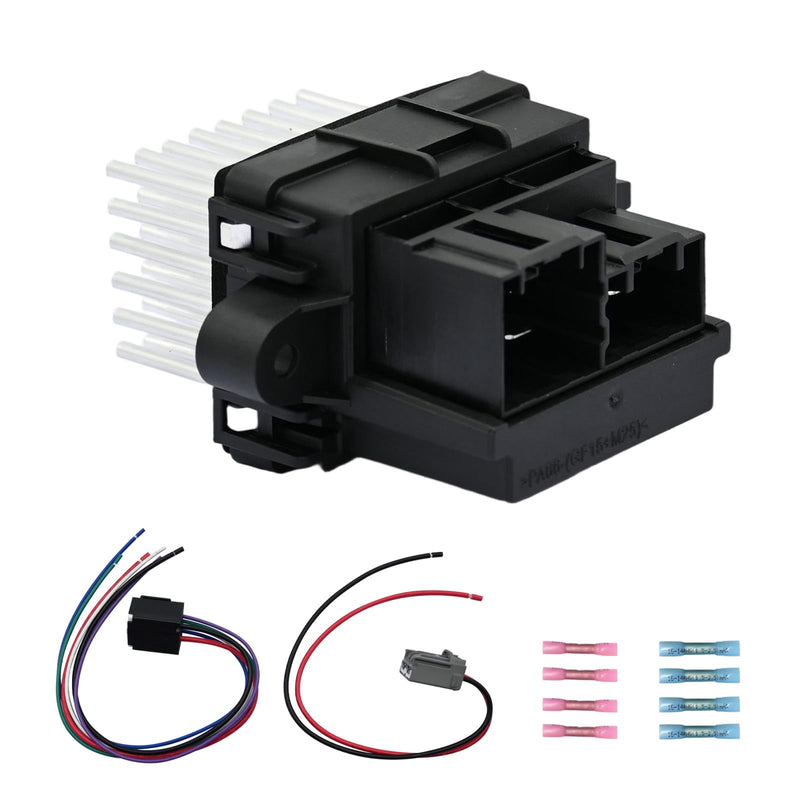 [Australia - AusPower] - HVAC Blower Motor Resistor with Wire Harness Compatible with Chevrolet Silverado 1500 2500 3500 Equinox Suburban 1500 2500 Tahoe Traverse Cruze Replacement for Ford Edge Expedition Fusion 