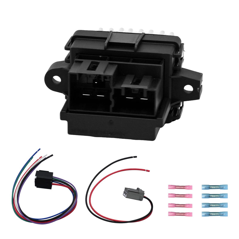 [Australia - AusPower] - HVAC Blower Motor Resistor with Wire Harness Compatible with Jeep Grand Cherokee Grand Wagoneer Replacement for Dodge Challenger Charger Durango Grand Caravan Magnum Relpace 68079480AA JA1909 