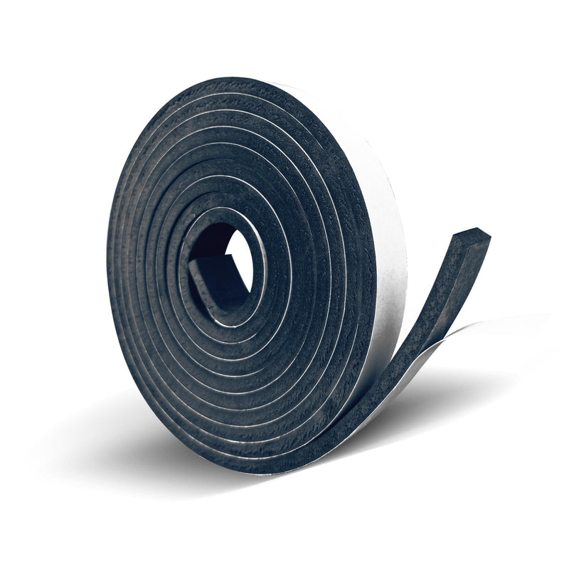 1/2" W x 1/4" T Foam Tape Single Sided, Closed Cell Weather Strip 16.5ft | AC Window Seal and Door Insulation High Density Soundproof Sponge Rubber Foam Strip with Self-Adhesive Backing Weather Proof