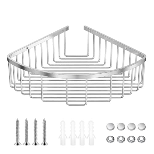 Corner Shower Caddy Basket - 304 Stainless Steel Corner Storage Rack,Organizer Wall Mounted Basket,Washbasin shelf Suitable For Bathroom & Kitchen-Triangle Basket Triangle Basket