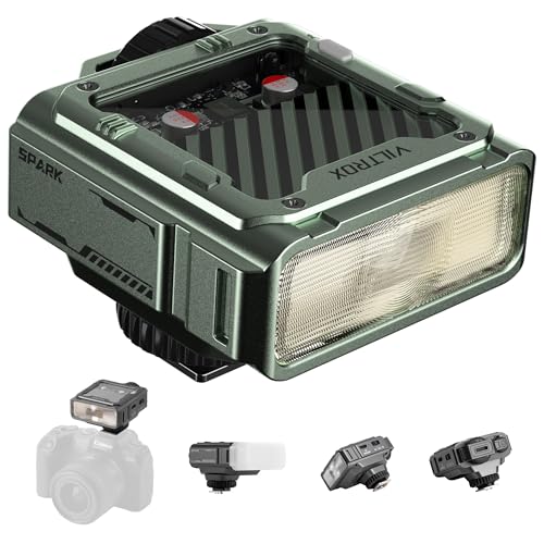 VILTROX Spark Z3 TTL On-Camera Flash for Nikon, GN16 Mini Camera Flash Speedlite with 26W Output, 7-Step Manual Flash Control, 1s Fast Recycle, 650 Full-Power Flashes, Softbox Included (Green) Green Z3 TTL Flash for Nikon