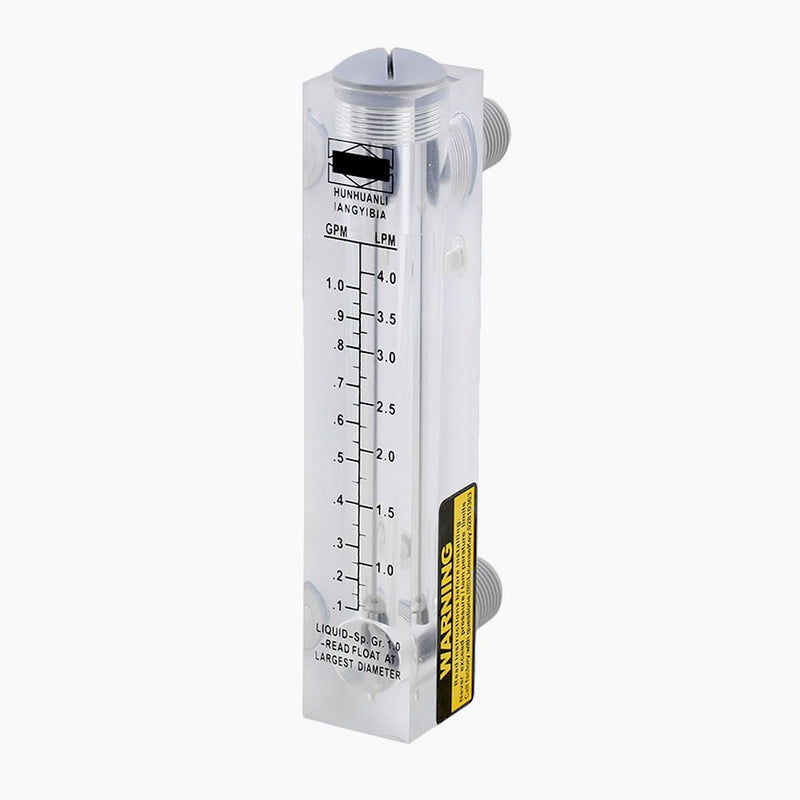[Australia - AusPower] - CNBTR Panel-Mount Water Flowmeter, Liquids Flowmeter with Acrylic Plastic Rectangular Body (0.2~1GPM) 0.2~1GPM 