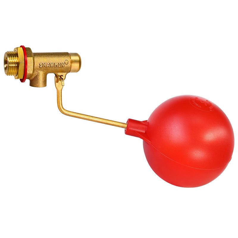 3/8" Water Float Valve for Pool & Pond – Heavy-Duty Brass Auto-Fill Valve, Compact Design with 3" Large Float for Reliable Shut-Off, 125 PSI Water Level Controller