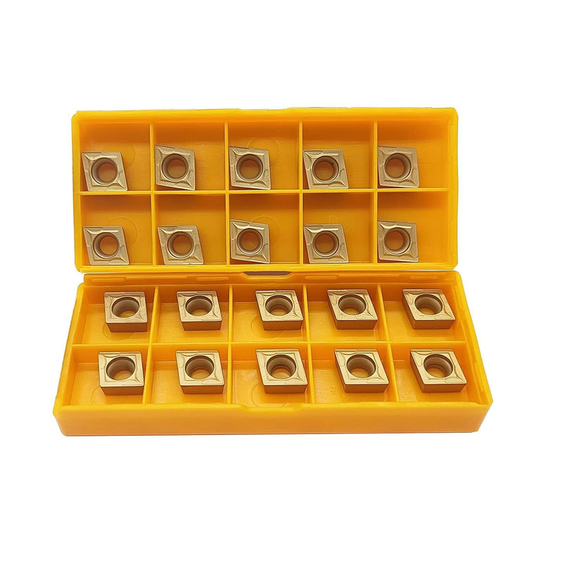 CCMT09T304 Indexable Inserts, Carbide Turning Inserts, Multilayer Coated, Replacement Parts for CNC Lathes and Drill Rods (Pack of 20 CCMT09T304) 20pcs CCMT09T304