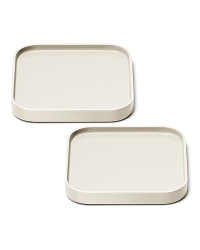 Caraway Spoon Rest Set of 2, Stackable Spoon Holder for Kitchen Counter Cream Spoon Rest (2x)