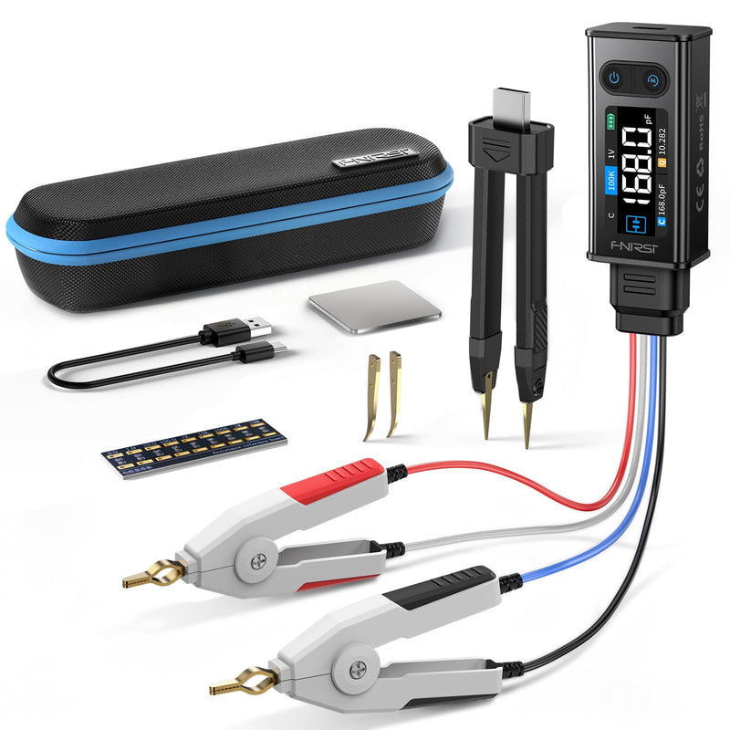 LCR Meter, 100 kHz LCR Meter with Tweezers, SMD Through-Through Component Tester, Automatic Sorting Comparison, Resistance, Inductance, Diode, Capacitor Tester, Full Band Scan LCR-ST2 ST2