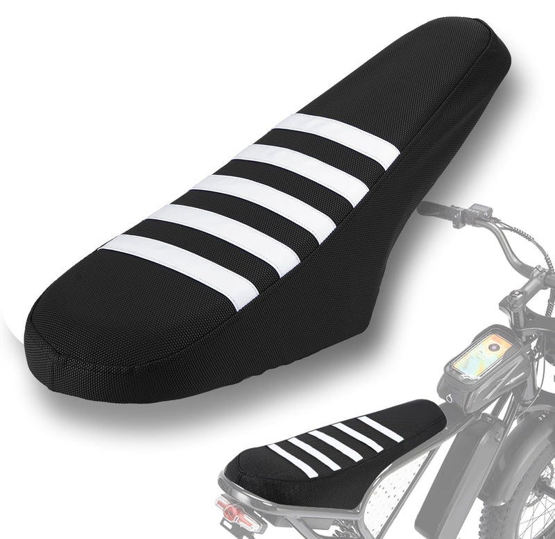 [Australia - AusPower] - Non-Slip Seat Cover Compatible fit for Ridstar Q20/Q20 Pro Lite E-Bike,Electric Bike Soft Seat Cover (Black-White) Black-White 