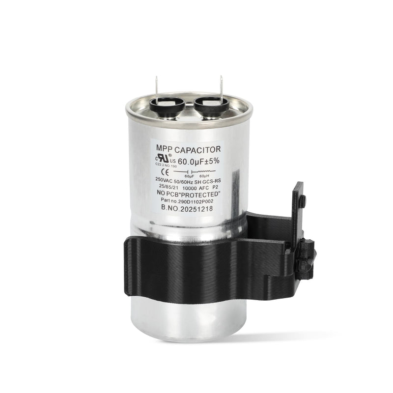 WH12X27614 Washer Start Capacitor and Bracket Kit, WH12X24103 Washing Machine Capacitor Compatible with GE, Hotpoint Washers, 60μF 250V AC, Direct Replacement for WH12X29017, WH13X28838, WH16X24102