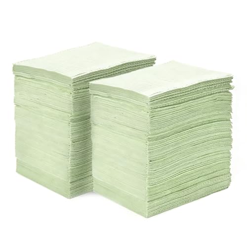 Pack of 125 Dental Bibs, Waterproof Tattoo Bibs | Dental Bib Tattoo Pads for Tattoo Accessories Nail Studio Accessories (Green)