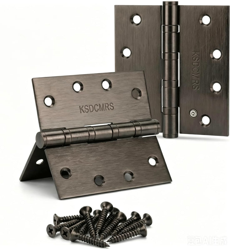 KSDCRMS Red Bronze 4 inch Stainless Steel Door Hinges,Heavy Duty Interior/Exterior Door Hinge,Rust-Proof,304 SS Ball Bearings,Non-Removable Pin (NRP),4" (101mm) x 4" (101mm),SquareCorner,2 Pack 2