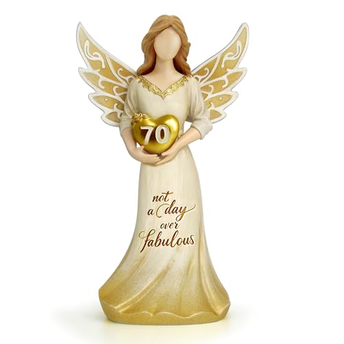 70th Birthday Gifts for Women, Hand-Painted Resin Figurine Décor 70th Birthday Gifts