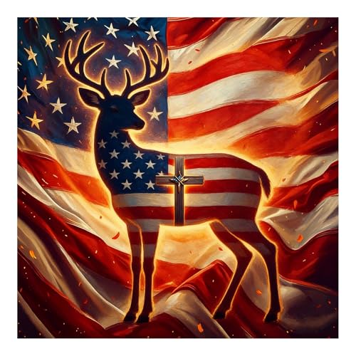Domnpes Deer Diamond Art, Diamond Painting Kit for Adults