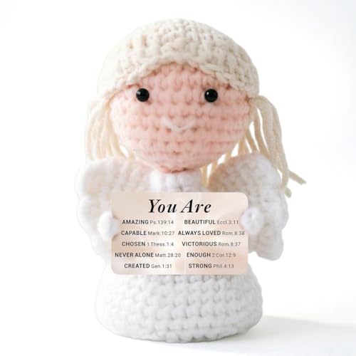 Baptism Gifts for Adult Women, Crochet Angel Gift for Women Friend religious gift