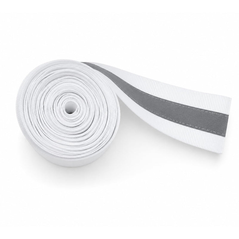 Reflective Tape for Clothing White 2'' x 16 ft High Visibility Sew On Safety Fabric Material Silver Warning Fluorescent Ribbon Ideal for Belt Jacket Pants Shoes Bags Clothes Raincoats Decor DIY