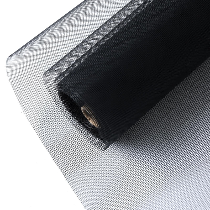 Black 304 Stainless Steel Mesh Screen 35"X118"(90X300cm), 1.5mm Hole Metal Net Sheet, Non-Corrosive and Non-Rusting Net Screen for Window, Door 1 Roll, Easy to Cut and Install (22 Mesh) Black 35"×118"(90×300cm)