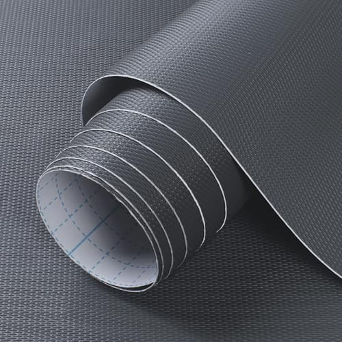 Anze Adhesive Shelf Liner for Kitchen Cabinet, 11.8 x 393.7 in, Gray Sticky Gray 11.8"W x 393.7"L