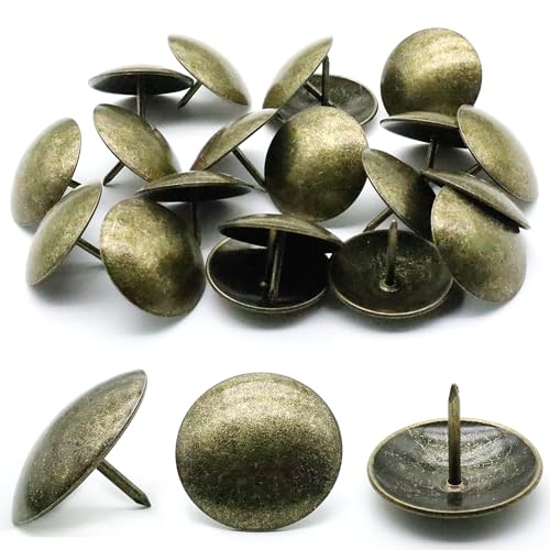 QYIMLI 1.5-inch antique bronze round-head clavos decorative tacks for rustic wood doors, shutters, gates, and furniture
