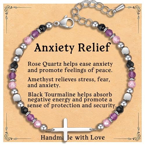 Adjustable Religious Gifts Cross Bracelet for Women Girl Anxiety Relief