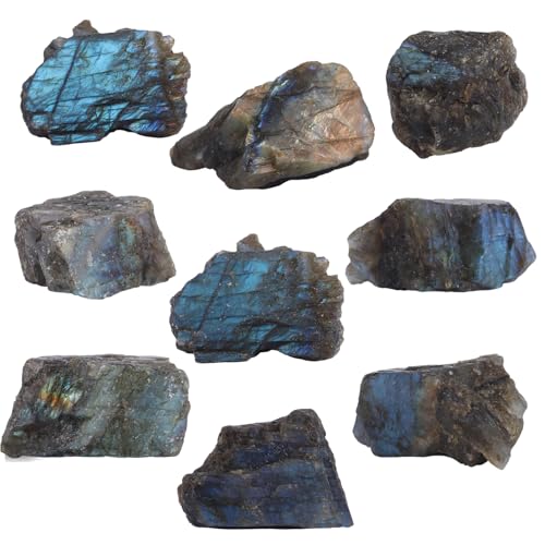 1Lb Raw Labradorite Stones Healing Crystals for Jewelry Making, Reiki