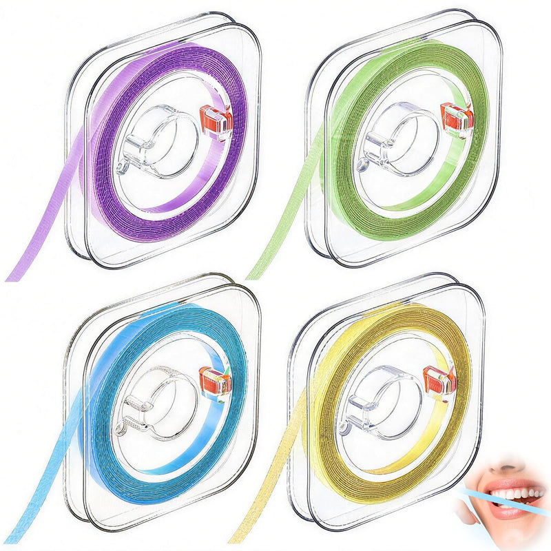 4 Bands Tooth Sandpaper Interdental Spaces, 20/30/50μm Tooth Polishing Strips, Safe and Durable for Cleaning Between Teeth