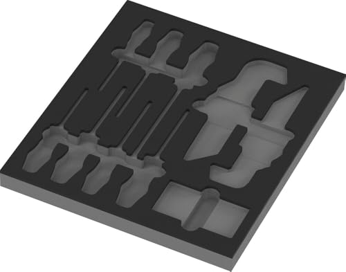 Wera 9860 foam insert stainless set 1 for tool chests, without tools, 344 x 30 x 392 mm