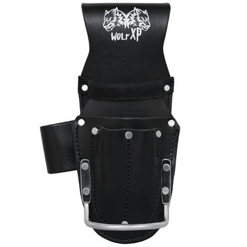 WOLF Industrial Products Wolf XP leather plier and tool holster with hammer holder and clip-on for 3-inch belts