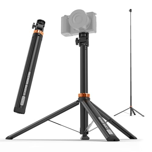 NEEWER Basics Photography Light Stand, 81" Extendable Metal Portable Adjustable Camera Tripod for Continuous Output Lighting, 1/4" Screw Compatible with Canon Nikon Sony DSLR Webcam Pocket 3, ST016